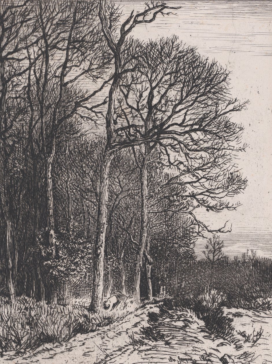 Edge of the Wood, 1846. tekijältä Charles Emile Jacque