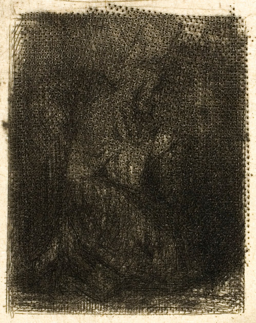Munkki rukouksessa tekijältä Charles Emile Jacque