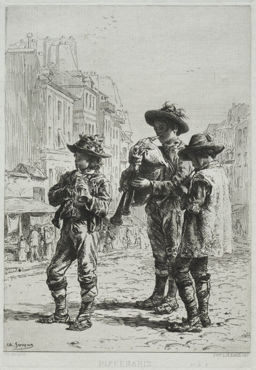 Pifferaris. tekijältä Charles Emile Jacque