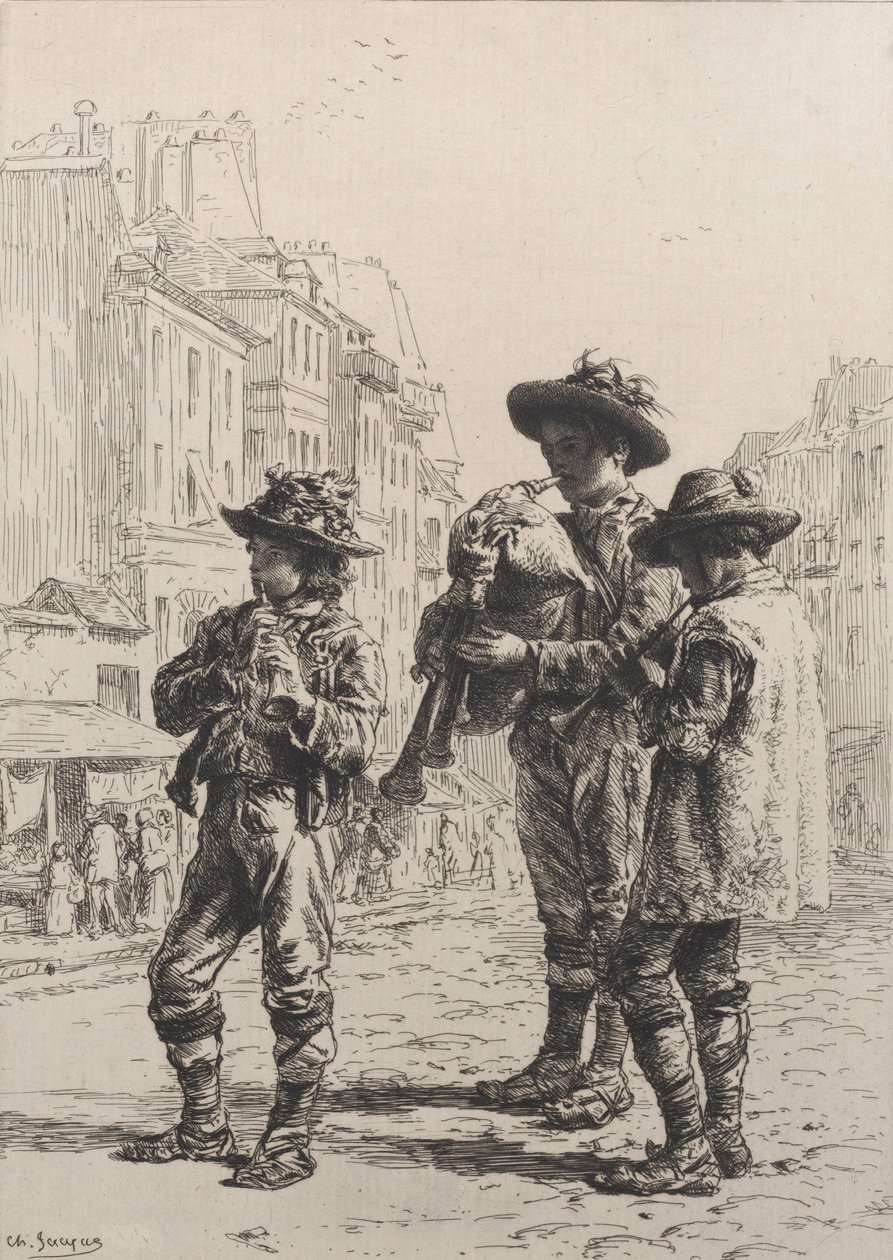 Pifferaris, 1864. tekijältä Charles Emile Jacque