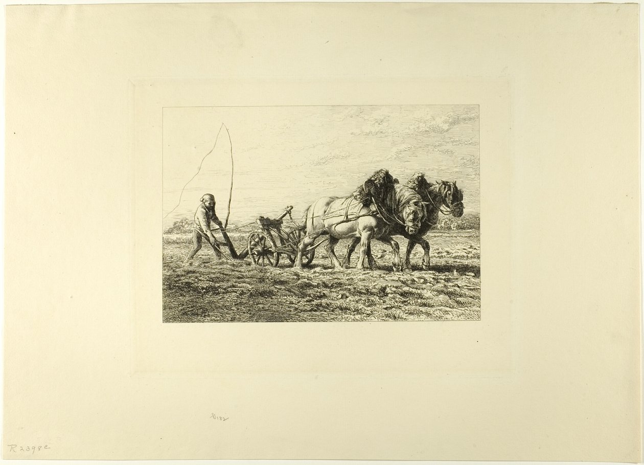 Kyntö tekijältä Charles Emile Jacque