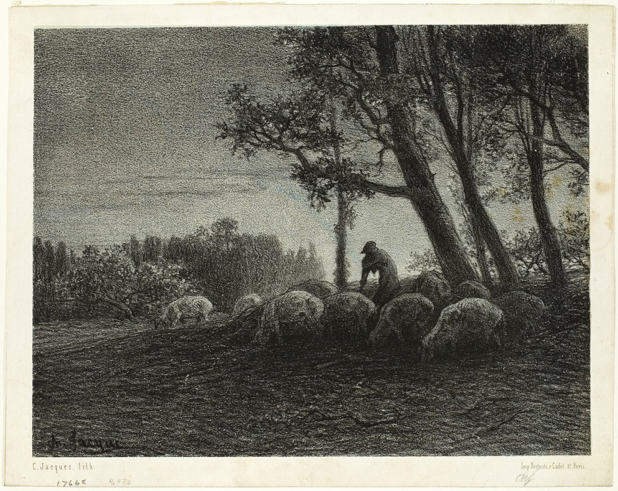 Runollinen hämärä tekijältä Charles Emile Jacque