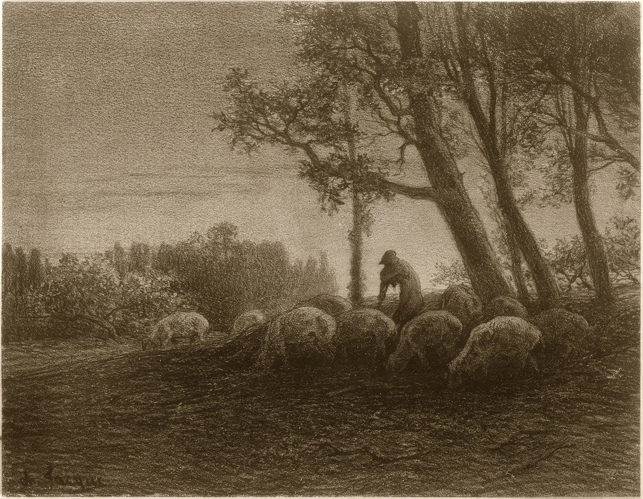 Runollinen hämärä tekijältä Charles Emile Jacque