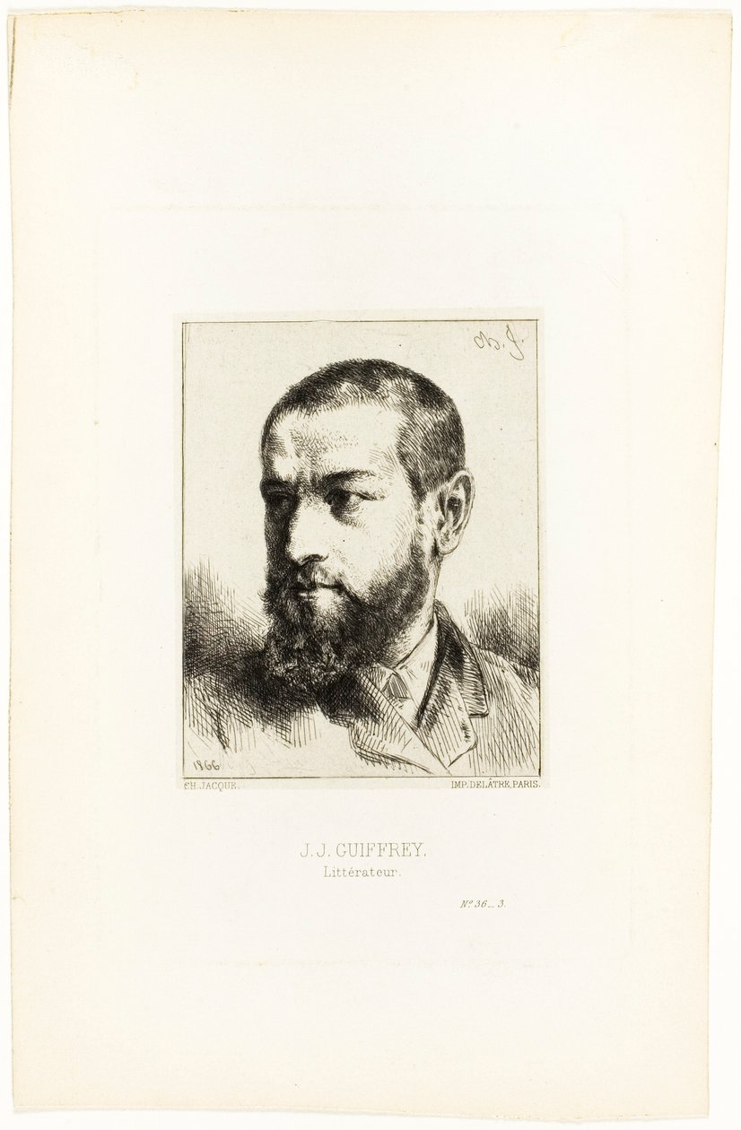 Muotokuva J.J. Guiffrey tekijältä Charles Emile Jacque