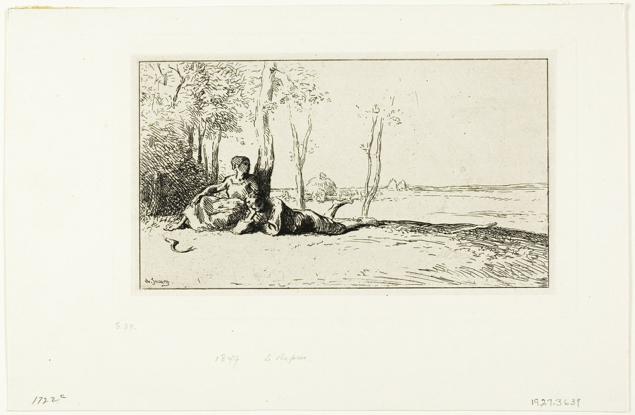 Viikaterit levossa tekijältä Charles Emile Jacque