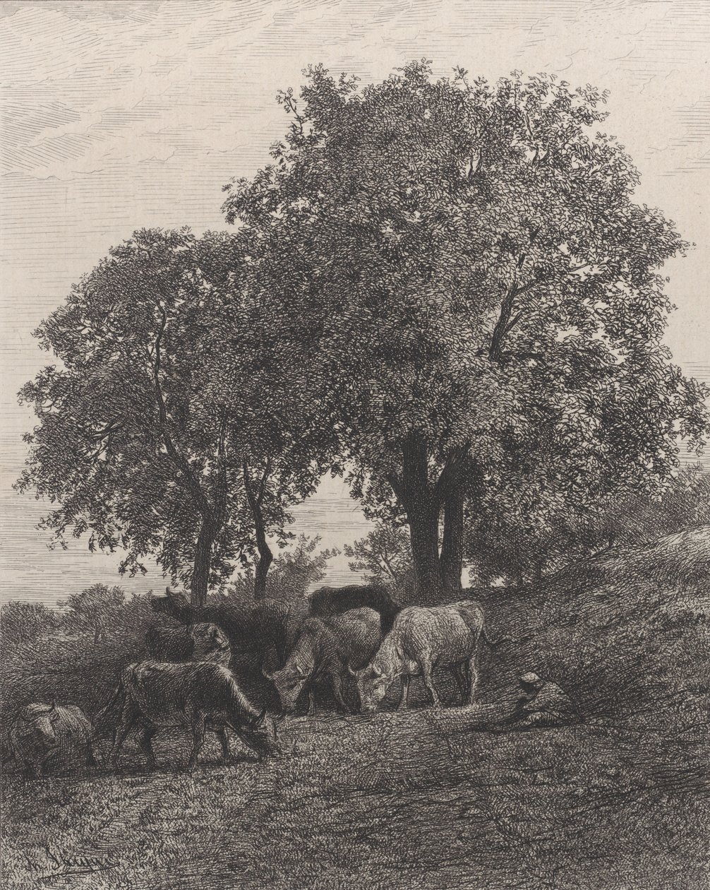 Lepo, 1864. tekijältä Charles Emile Jacque