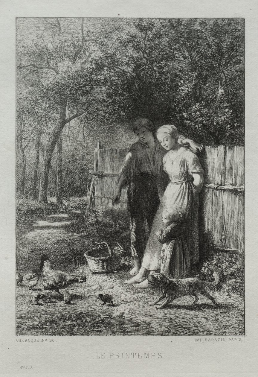 Kevät tekijältä Charles Emile Jacque