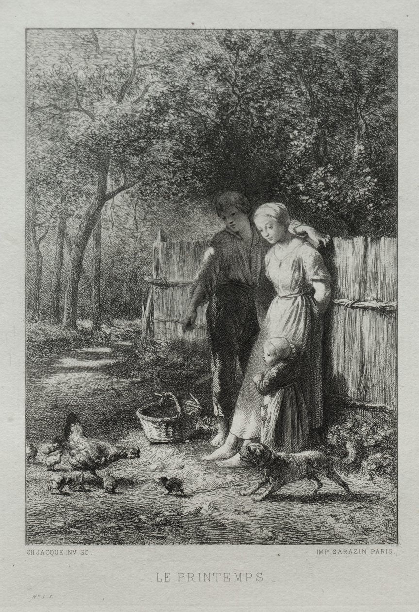 Kevät. tekijältä Charles Emile Jacque