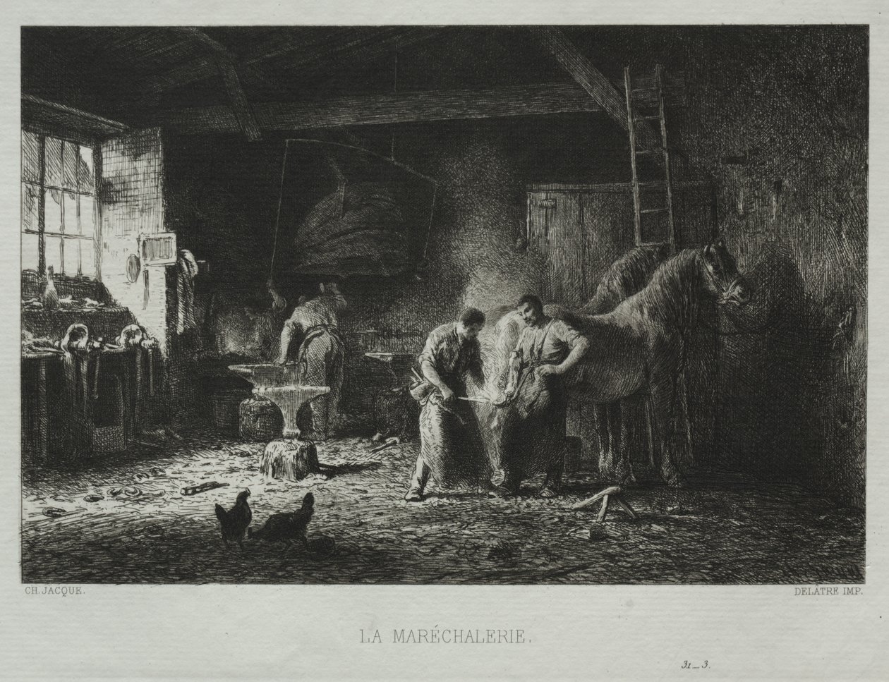 Seppäpaja tekijältä Charles Emile Jacque