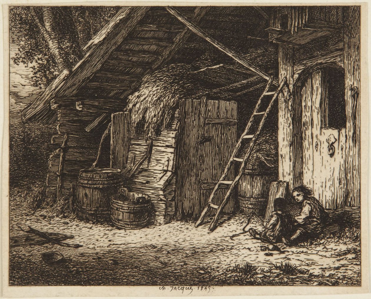 Kanala - 1849 tekijältä Charles Emile Jacque