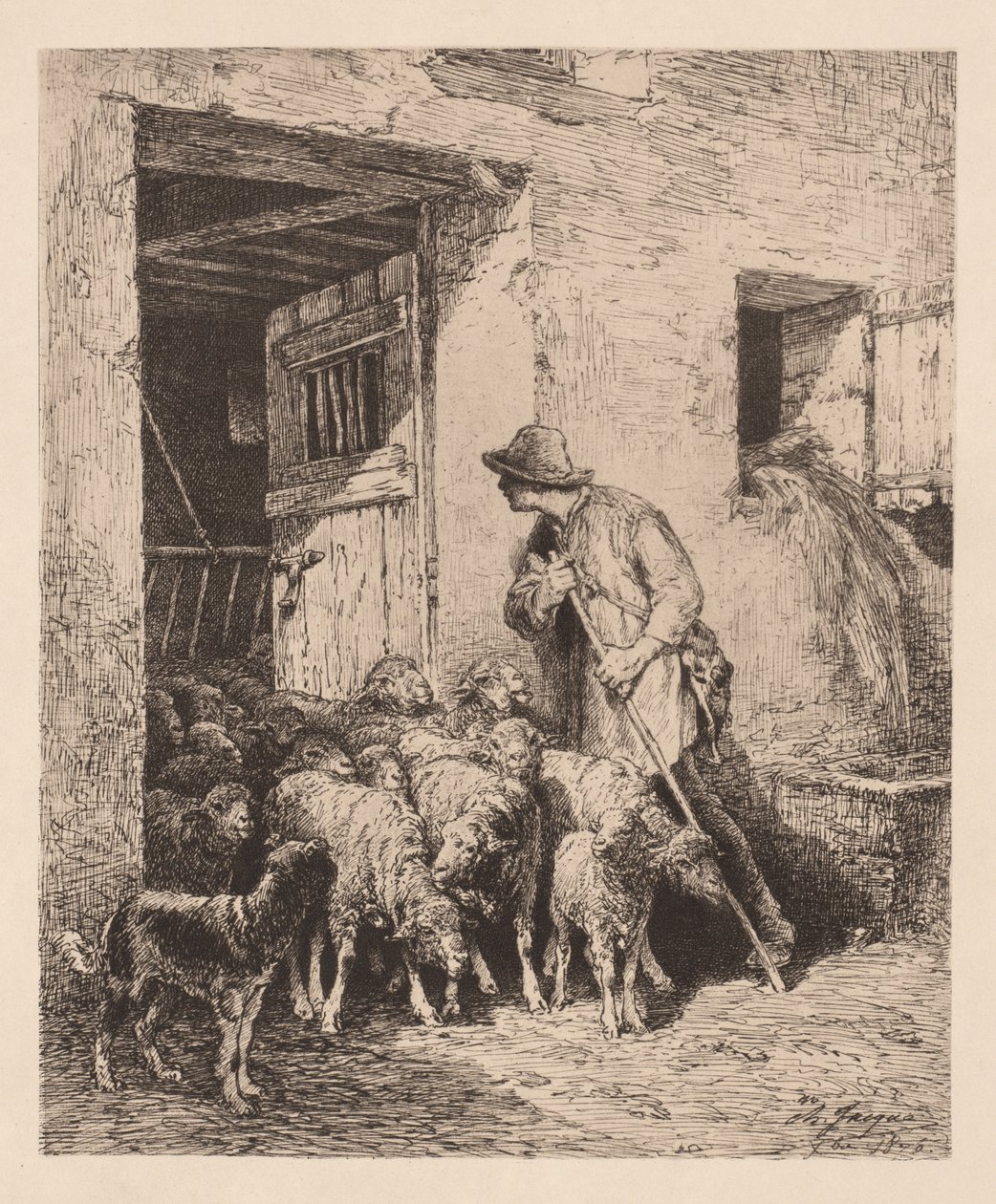 Lauma poistuu tekijältä Charles Emile Jacque