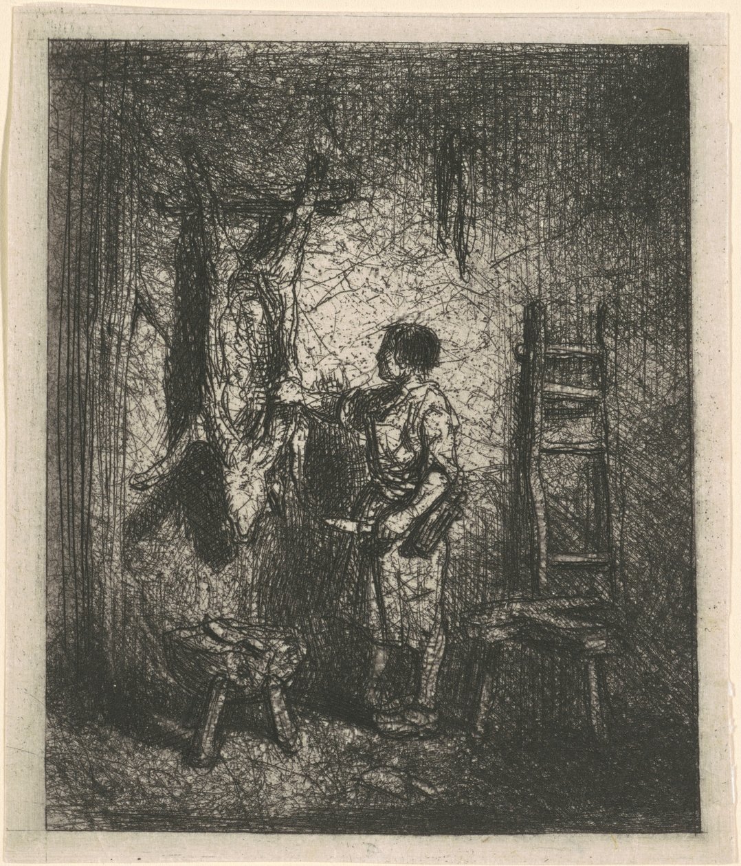 Sikojen teurastaja tekijältä Charles Emile Jacque