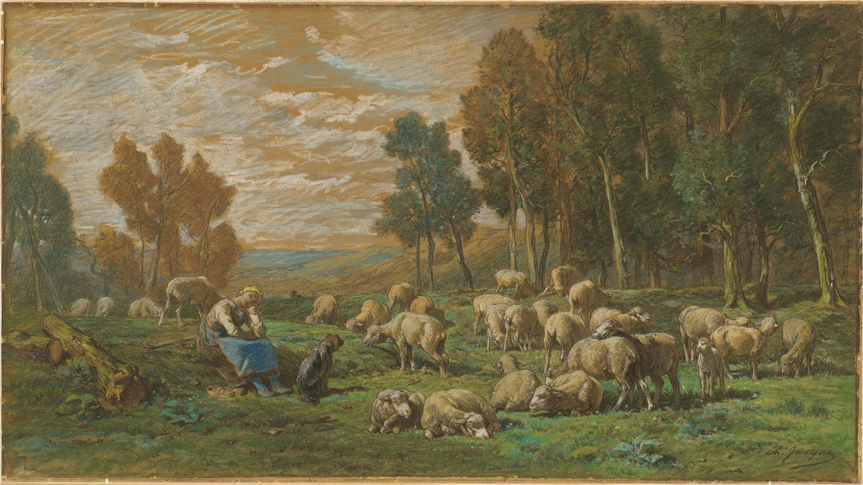 Paimentar tekijältä Charles Emile Jacque