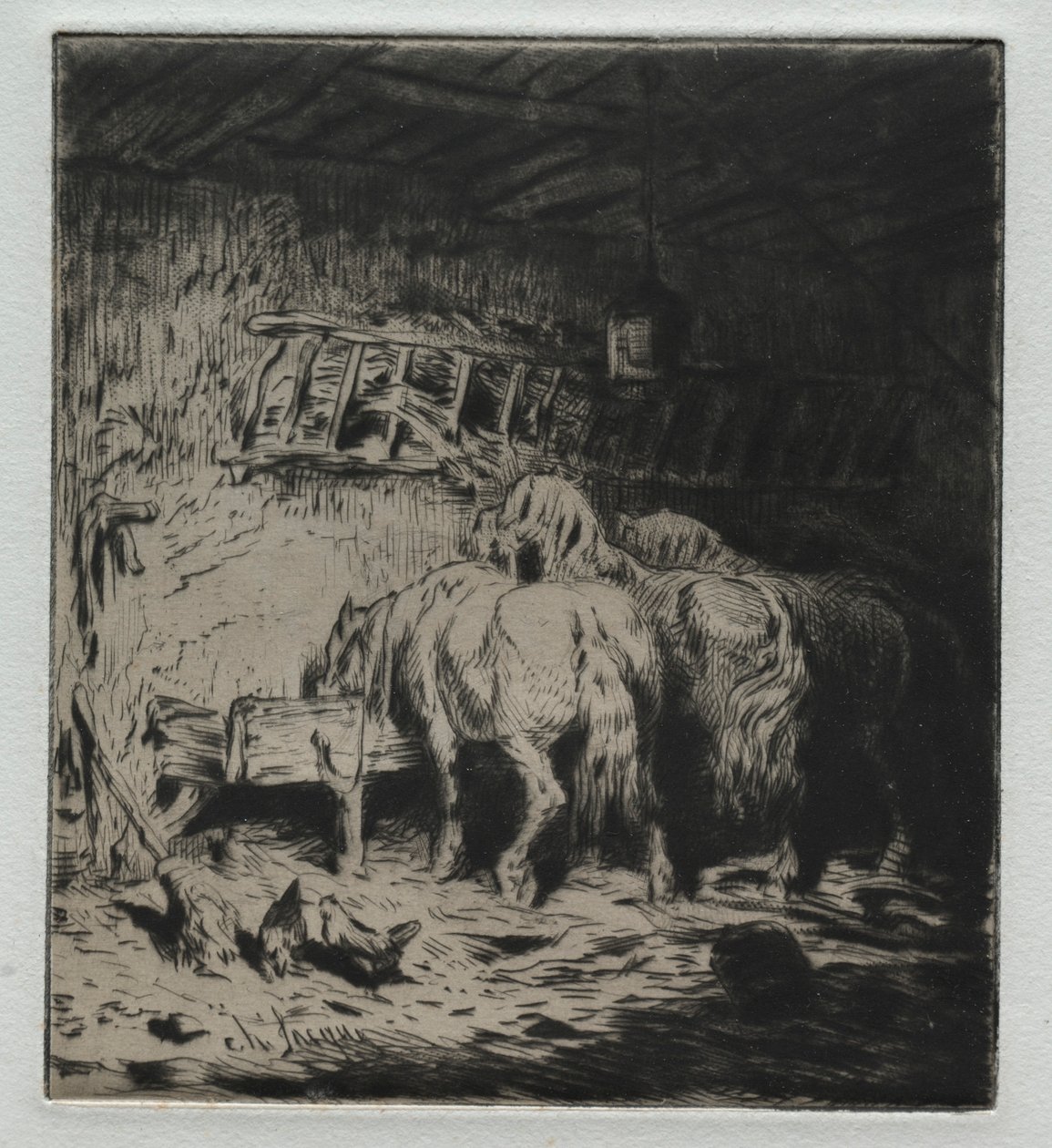 Talli. tekijältä Charles Emile Jacque