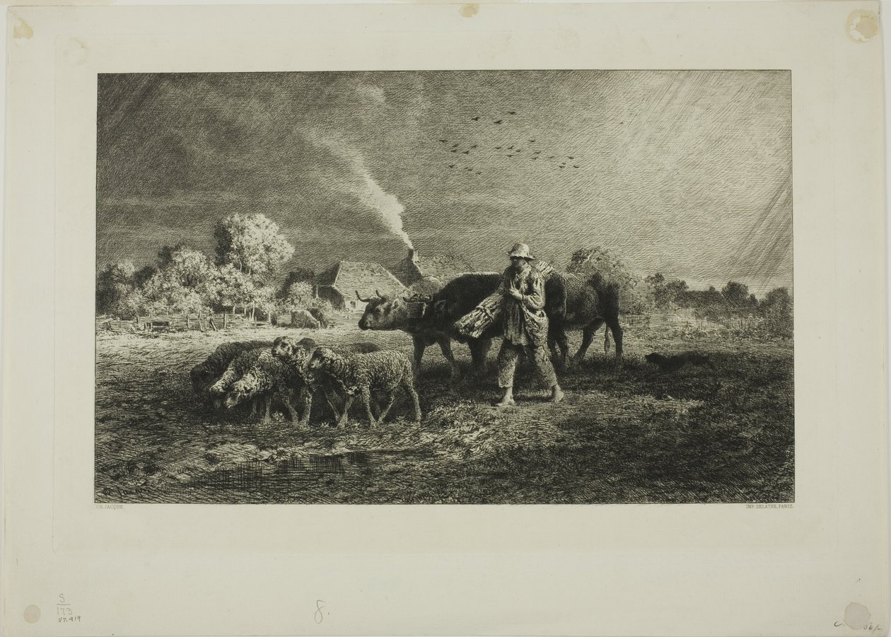 Myrsky tekijältä Charles Emile Jacque