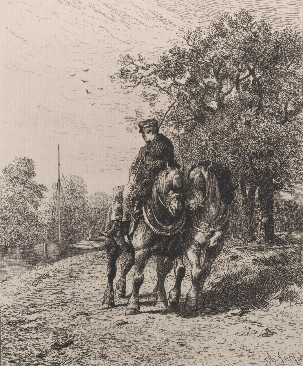 Hinauspolku, 1864. tekijältä Charles Emile Jacque