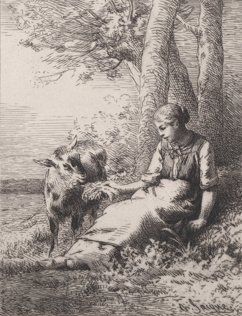 Ystävyys, 1867, 1867. tekijältä Charles Emile Jacque