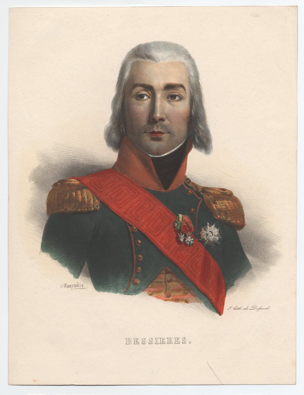 Jean-Baptiste Bessièresin muotokuva 1768-1813, Ranskan marsalkka, 1835 tekijältä Charles Emile Mauraisse