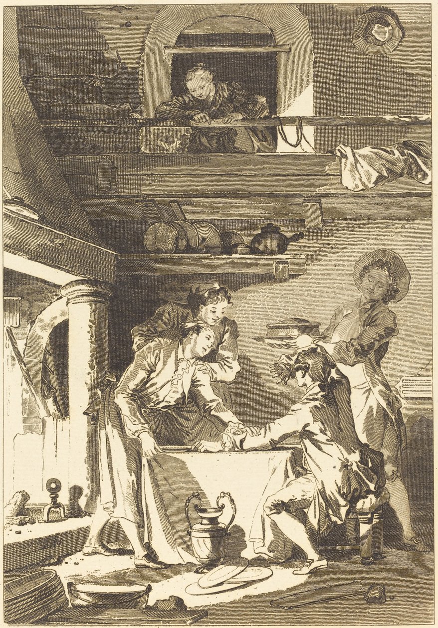 Ankeriaspasta tekijältä Charles Emmanuel Patas after Jean Honoré Fragonard