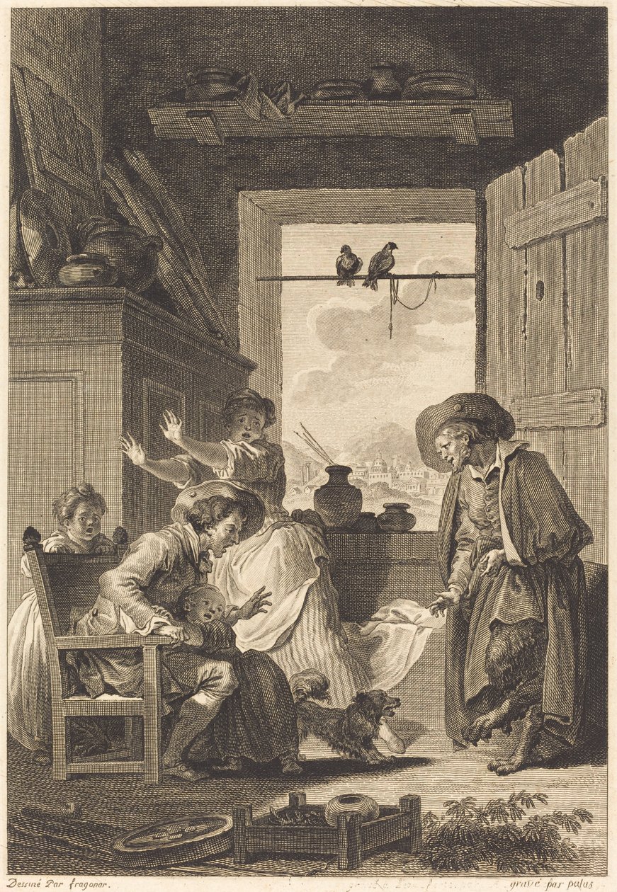 Belphegor tekijältä Charles Emmanuel Patas and Antoine Jean Duclos after Jean Honoré Fragonard