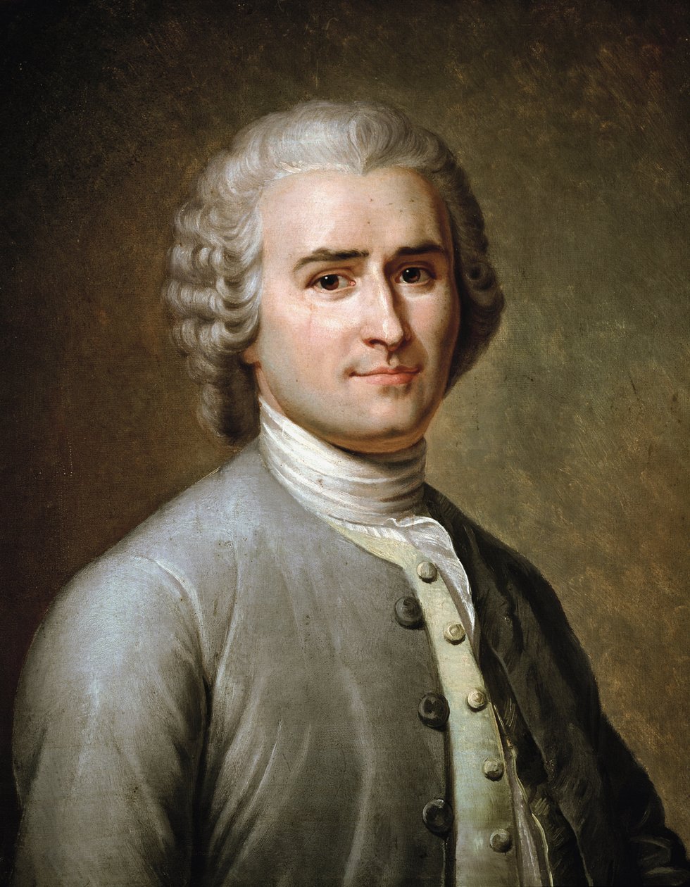 Muotokuva sveitsiläisestä filosofista Jean-Jacques Rousseausta (pastelli tekijältä Charles Escot