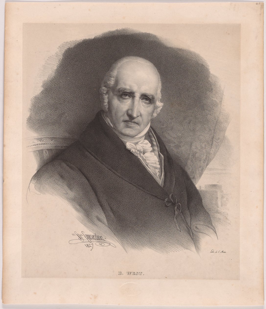 Benjamin West tekijältä Charles Etienne Pierre Motte