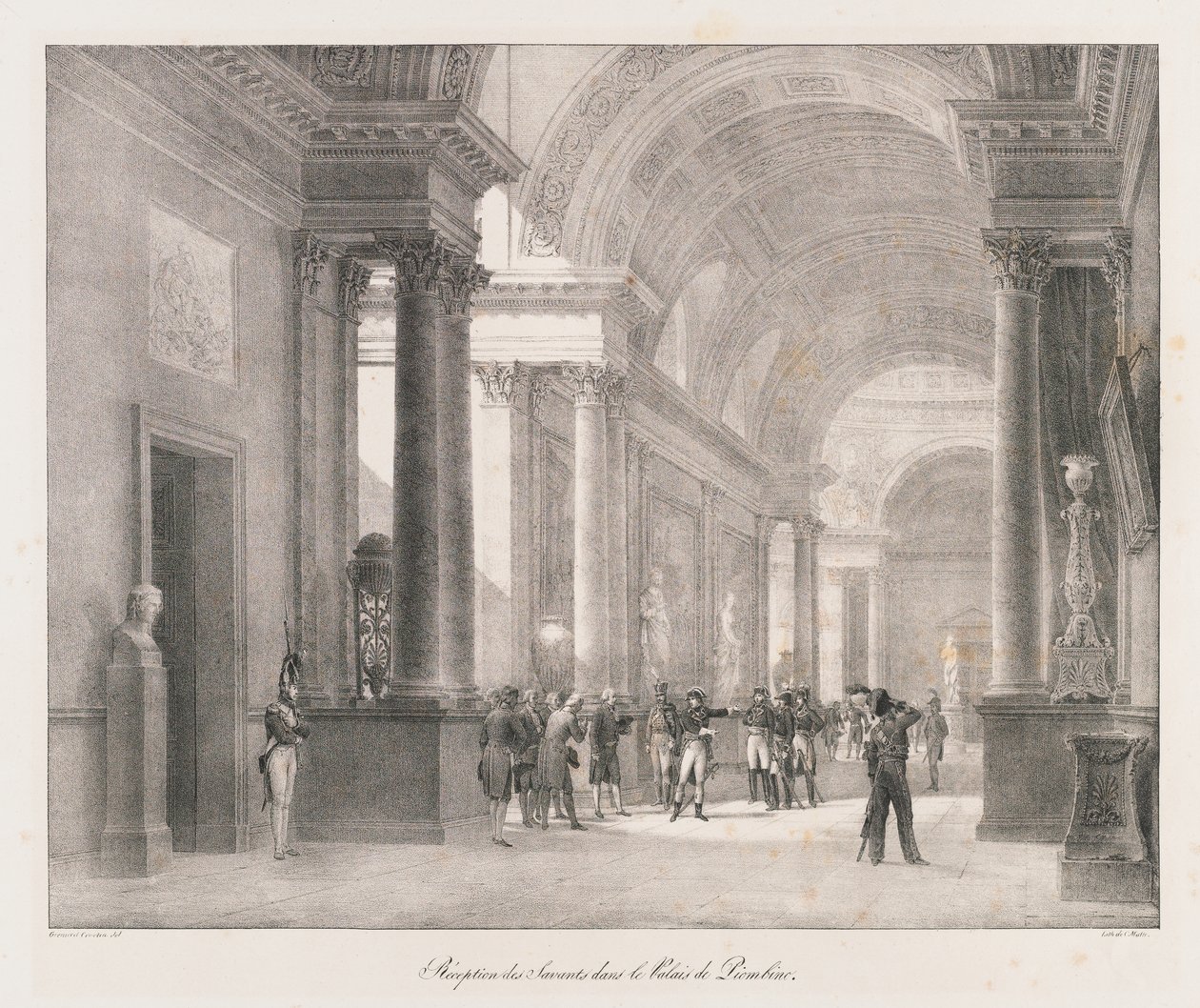Saapuminen Berliiniin, 1800-luvun alku (litho) tekijältä Charles Etienne Pierre Motte