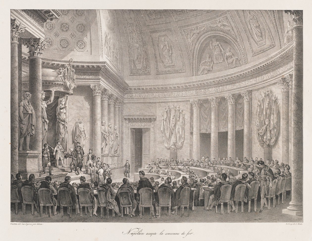 Napoleon ottaa vastaan Iron Crossin 19. päivän alussa vuosisadalla tekijältä Charles Etienne Pierre Motte