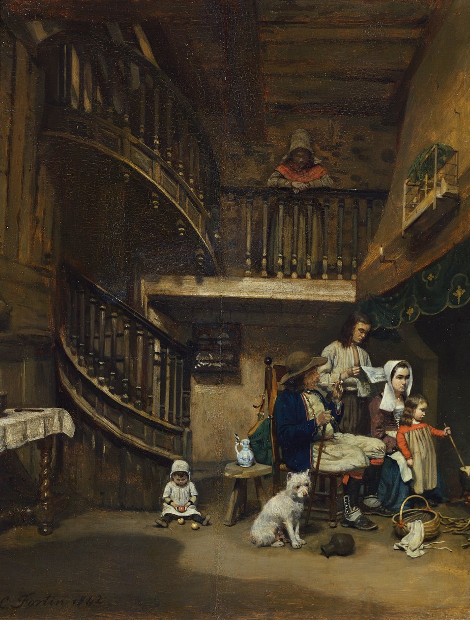 Bretonin perhe, 1842 tekijältä Charles Fortin