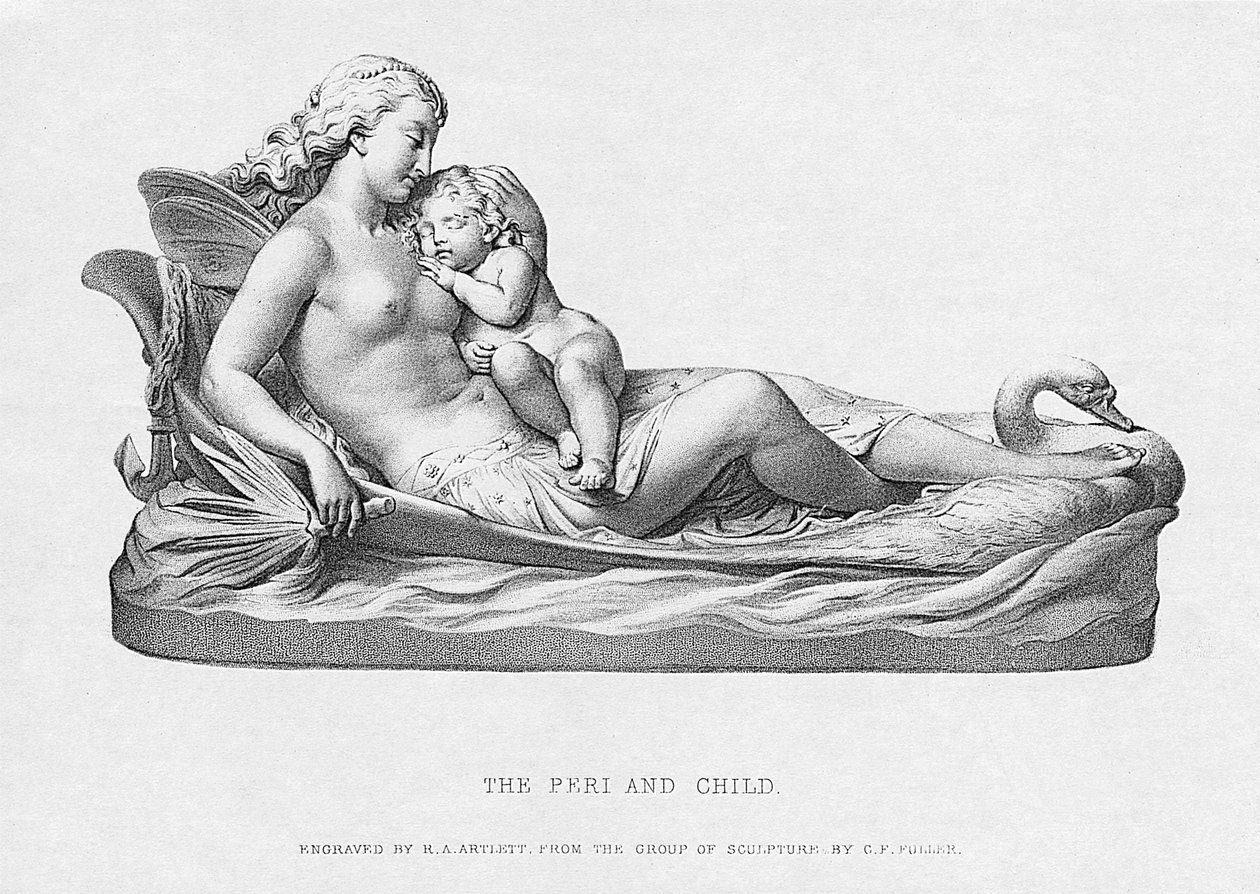 The Peri and Child, n. 1871, kaiverrus R.A. Artlett tekijältä Charles Francis Fuller