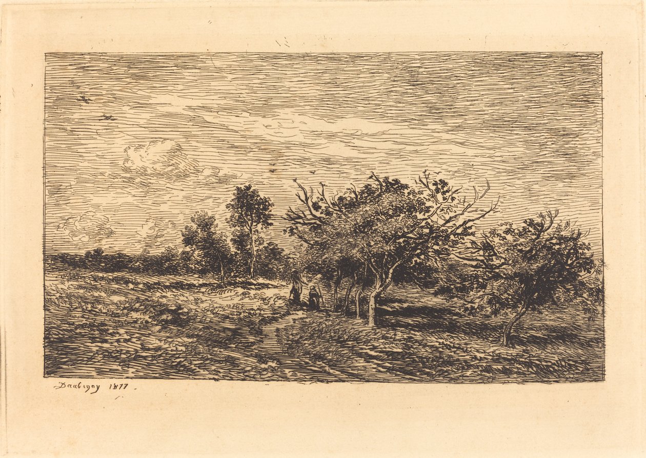 Omenapuut Auversissa tekijältä Charles Francois Daubigny