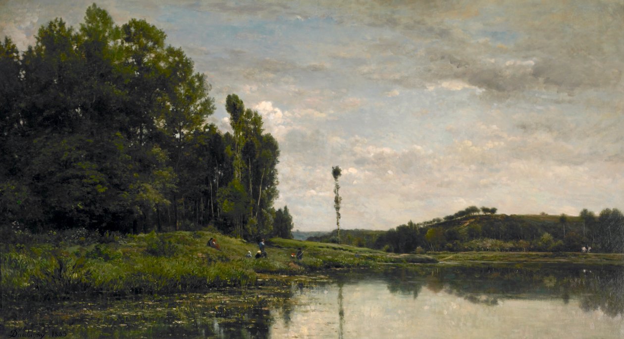 Banks of the Oise Auversissa tekijältä Charles Francois Daubigny