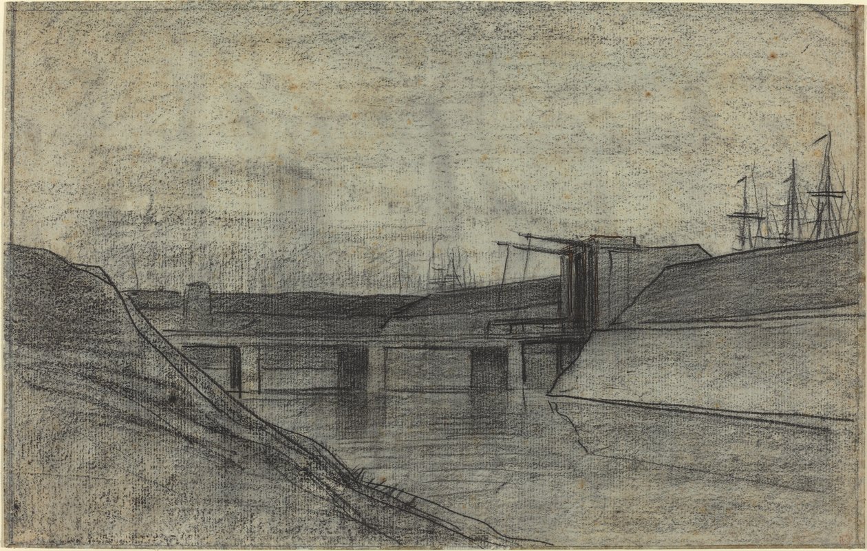 Silta suiston yli tekijältä Charles Francois Daubigny