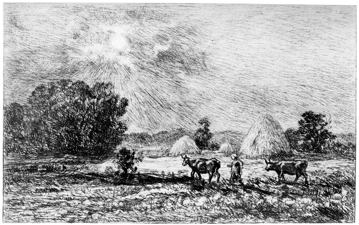 Moonlight Valmondoisissa, 1840-1875 1924 tekijältä Charles Francois Daubigny