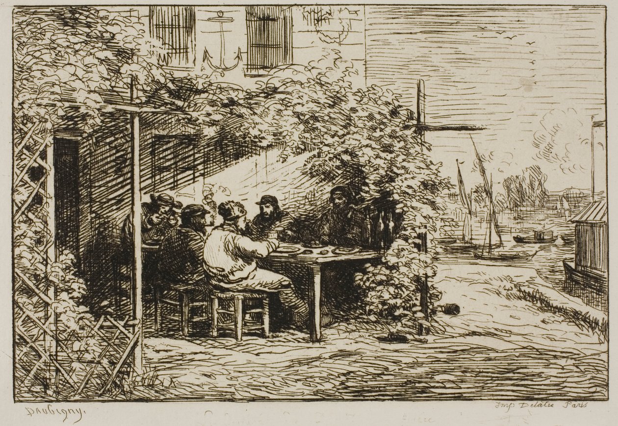 Lähtö Aamiainen Asnièresiin tekijältä Charles Francois Daubigny