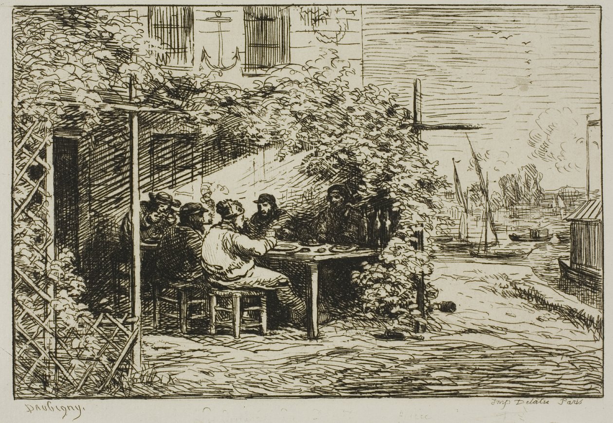 Lähtö Aamiainen Asnièresiin tekijältä Charles Francois Daubigny