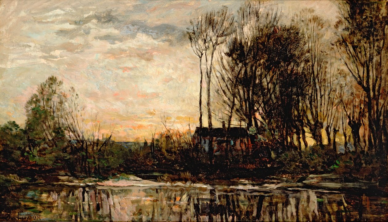 Ilta Bas Meudonissa, 1874 tekijältä Charles Francois Daubigny