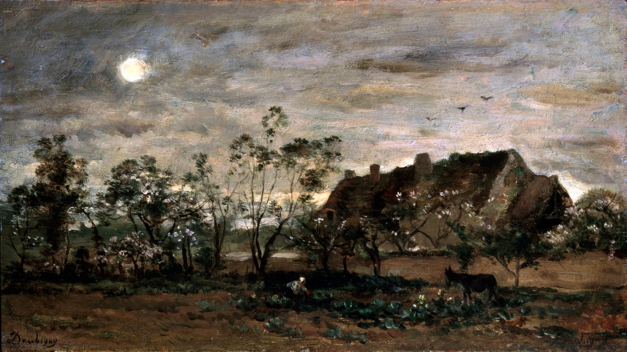 Ilta Honfleurissa, 1860-luku. tekijältä Charles Francois Daubigny