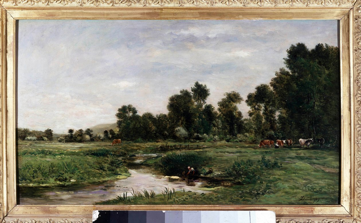 Charles Francois Daubignyn Arques Valleyn maalaus tekijältä Charles Francois Daubigny