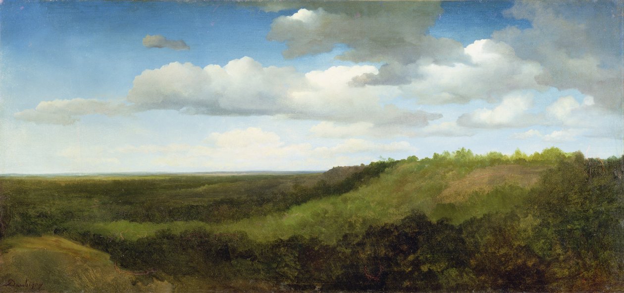 Maisema roomalaisessa Campagnassa, 1836 tekijältä Charles Francois Daubigny