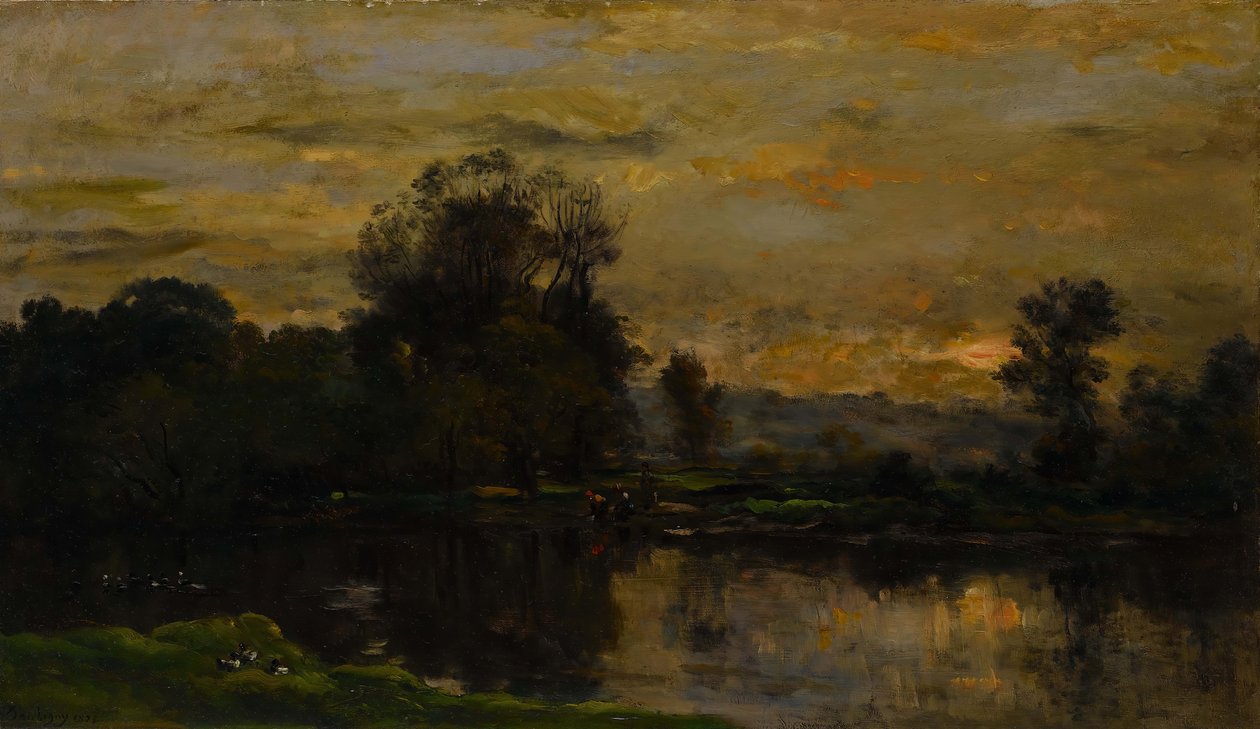 Maisema ankkojen kanssa, 1872. tekijältä Charles Francois Daubigny