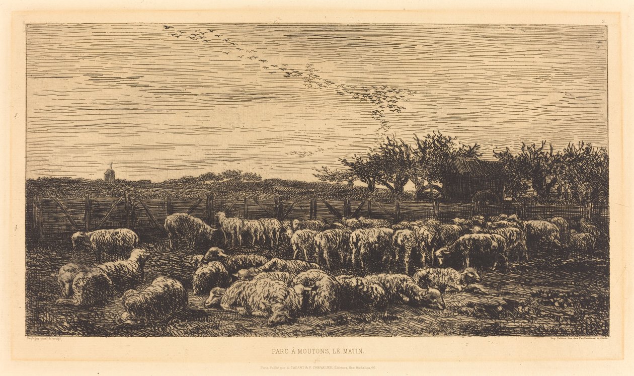 Suuri lammastarha tekijältä Charles Francois Daubigny