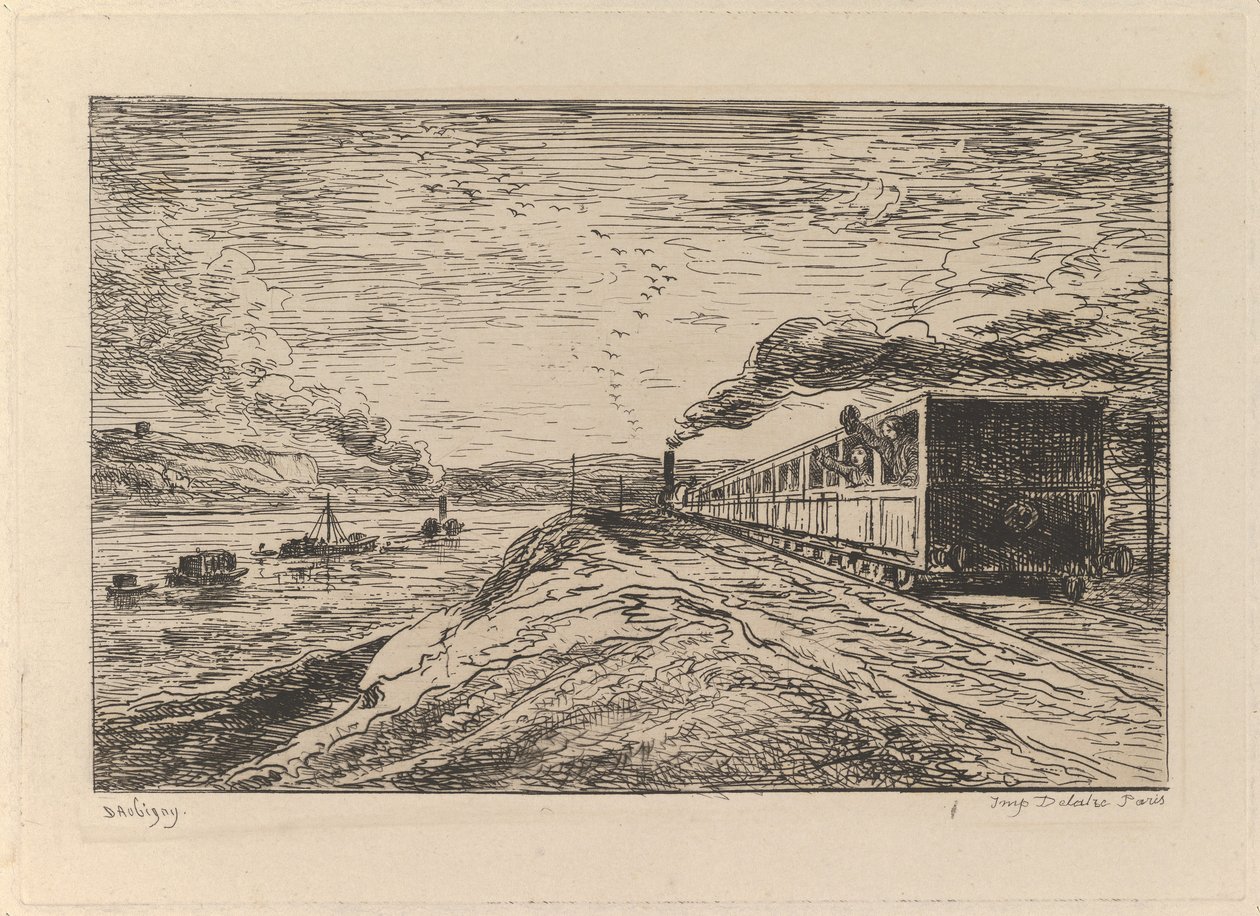 The Departure The Return, from The Boat Trip, 1861. tekijältä Charles Francois Daubigny
