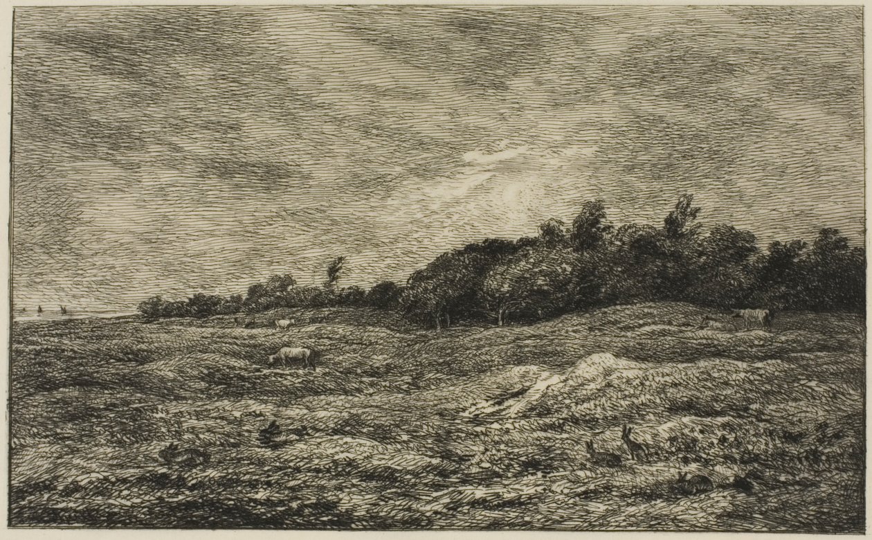 Pre des Graves Villervillessä (Calvados) tekijältä Charles Francois Daubigny