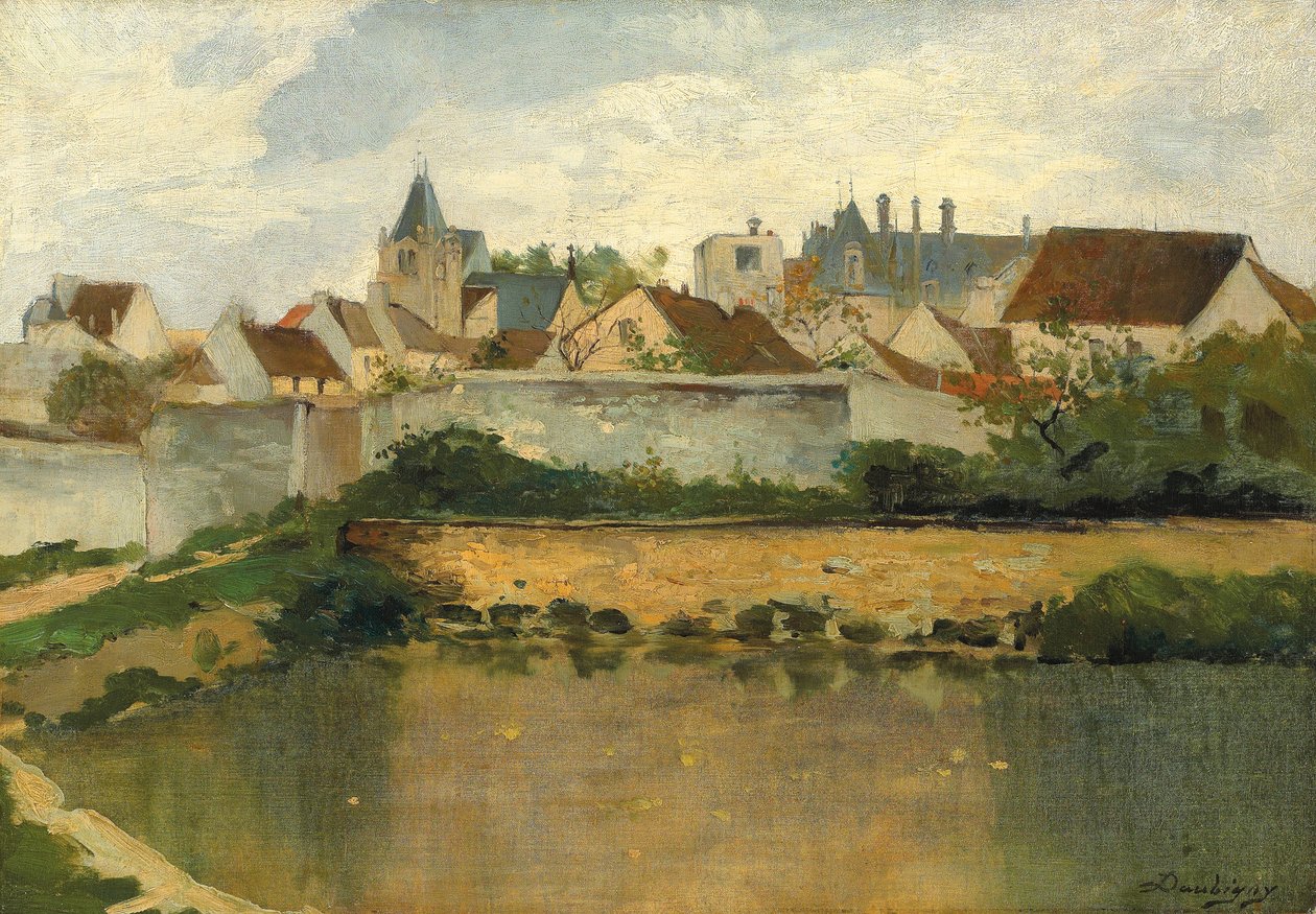 Kylä, Auvers-sur-Oise tekijältä Charles Francois Daubigny