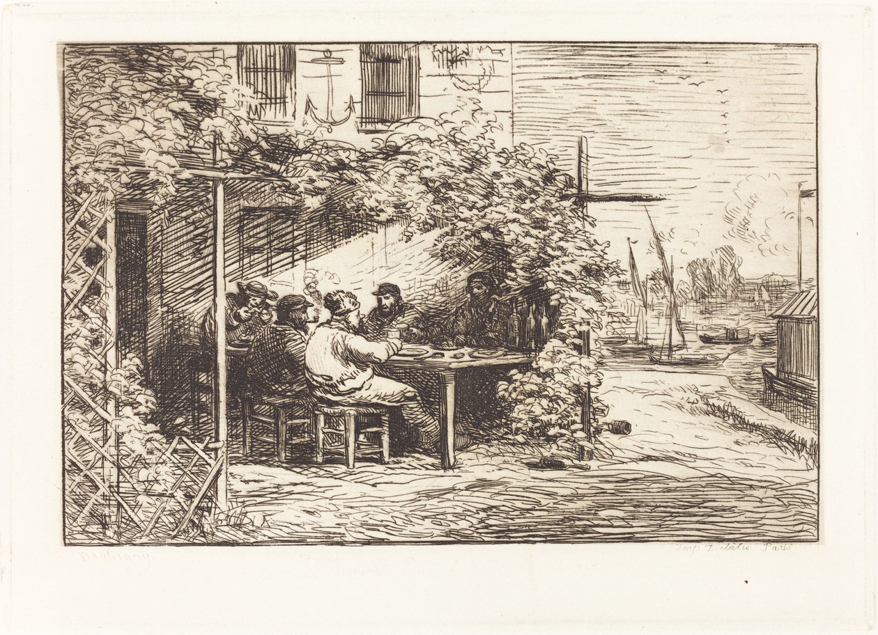 Lounas matkalla Asnieresiin tekijältä Charles Francois Daubigny