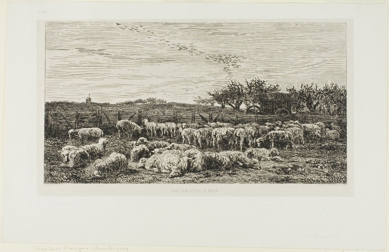 Niitty lampaita tekijältä Charles Francois Daubigny