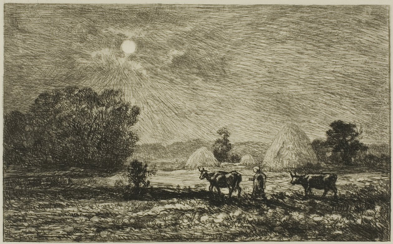 Moonlight Valmondoisissa tekijältä Charles Francois Daubigny