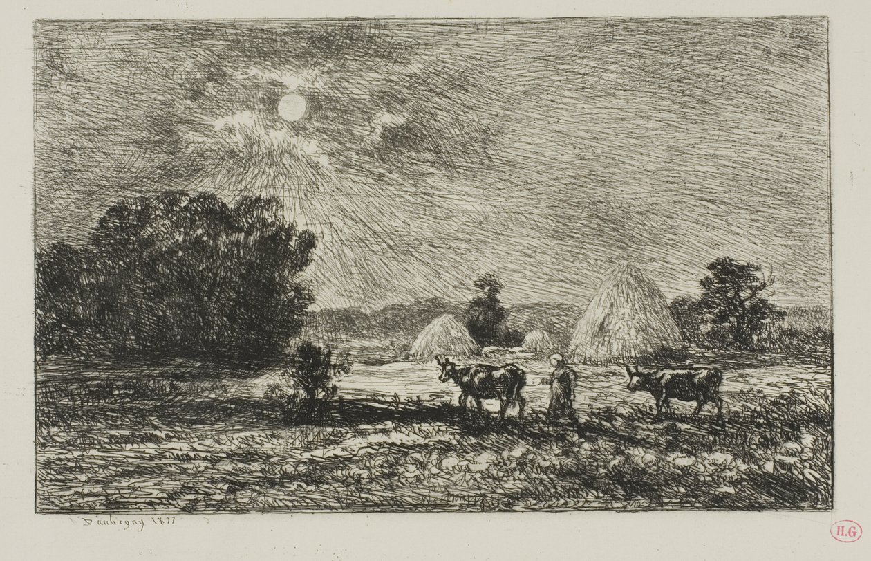 Moonlight Valmondoisissa tekijältä Charles Francois Daubigny