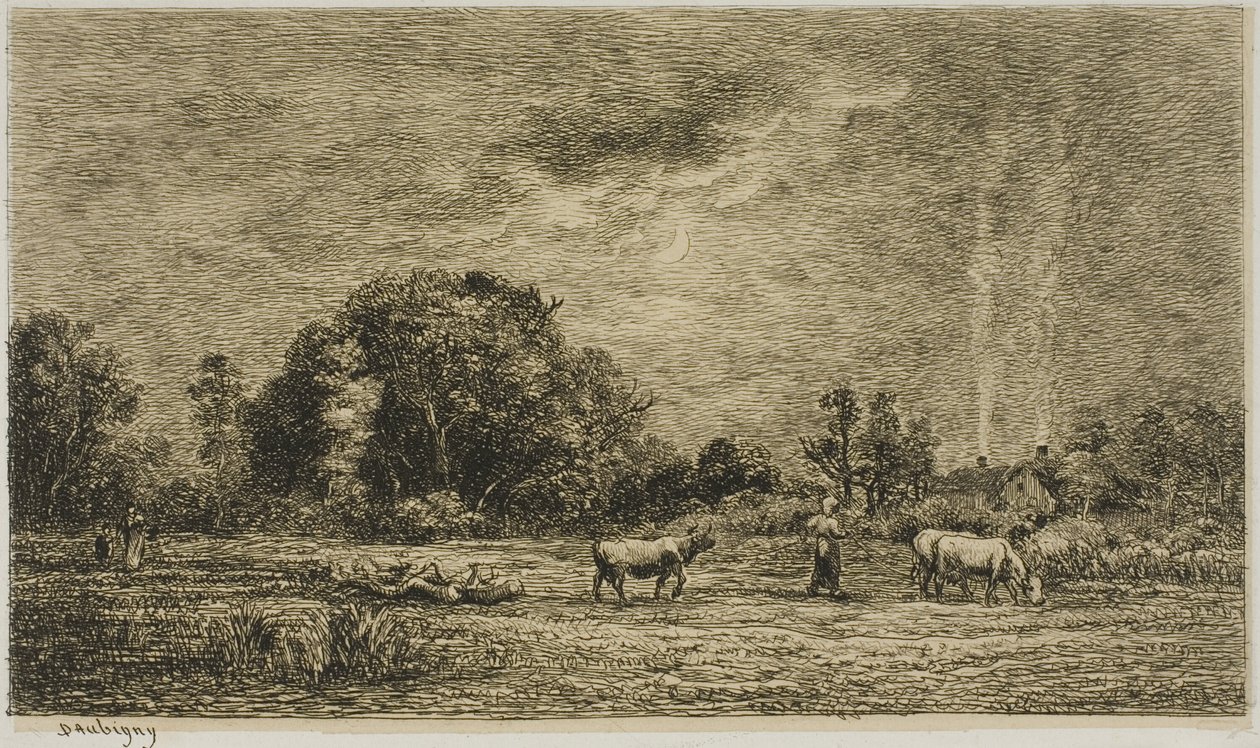 Kuunnousu tekijältä Charles Francois Daubigny